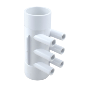 2" 6 Port 3/4 Ribbed Barb Water Manifold Socket*Socket